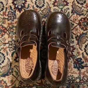 Brown Leather Mary Janes